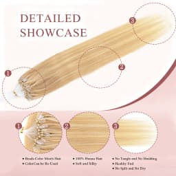 High Quality Micro Loop Human Hair Extensions Straight Silky Smooth 12 Inch To 20 Inch 30G Glossy Micro Link Hair For Daily Beauty Styling