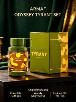 Armaf Odyssey Tyrant Men's EDP, 3.4 oz/100ml, 1 Bottle, Woody Spicy Citrus Long Lasting Cologne, Men's Fragrance Gift, Birthday, Anniversary, Fall, Halloween, Thanksgiving, Black Friday, Christmas, New Year Holiday Gift