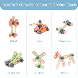 ROBUD Wooden Toy Workbench Tool Bench Set for Kids with Electric Drill Pretend Play STEM Learning Gift for Boys Girls Age 3+