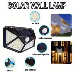 Solar Lights Outdoor, 2/4/6/8 Pack 100 LED Solar Motion Sensor Lights, 3 Lighting Modes, 270° Wide Angle Illumination, Solar Powered Waterproof Security Wall Lights for Backyard, Garden, Fence, Patio, Front Door and Outdoor Areas