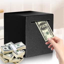 New Stainless Steel Piggy Bank Only In, No Export Banknotes Large-capacity Coin Boxes Safe Box Money Savings Bank For Kids