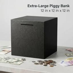 New Stainless Steel Piggy Bank Only In, No Export Banknotes Large-capacity Coin Boxes Safe Box Money Savings Bank For Kids