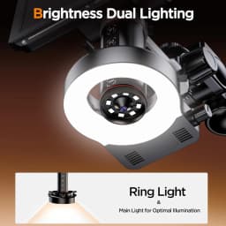 Elikliv EM4K-AF Flex 10.1'' Autofocus Digital Microscope with Arm 4K Soldering Microscopio for Electronics 2000X HDMI Microscope IPS 52MP Watchmaking Magnifier Whole Coin View for Coin Collectors
