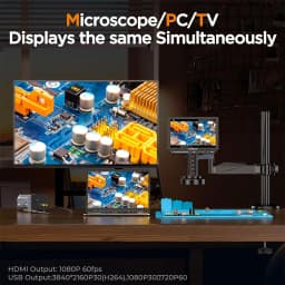 Elikliv EM4K-AF Flex 10.1'' Autofocus Digital Microscope with Arm 4K Soldering Microscopio for Electronics 2000X HDMI Microscope IPS 52MP Watchmaking Magnifier Whole Coin View for Coin Collectors
