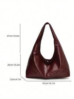 Vintage Commuter Large Capacity Bag For Women 2024 New Texture Soft Leather Shoulder Bag Simple And Versatile Crossbody Tote Bag