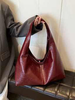 Vintage Commuter Large Capacity Bag For Women 2024 New Texture Soft Leather Shoulder Bag Simple And Versatile Crossbody Tote Bag