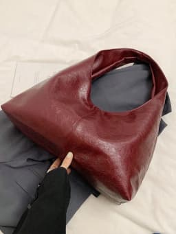 Vintage Commuter Large Capacity Bag For Women 2024 New Texture Soft Leather Shoulder Bag Simple And Versatile Crossbody Tote Bag