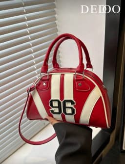 New Fashion Handheld & Shoulder Bowling Bag, Fashionable, Personalized, Streetwear, Cute, Cool, Y2K, Vintage, College, Numeric, Sports, School Bag, Suitable For Teenagers, Valentine's Day