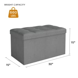 Foldable Storage Ottoman, Storage Organizer for Entryway Bedroom Living Room End of Bed Home Furniture
