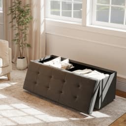 Foldable Storage Ottoman, Storage Organizer for Entryway Bedroom Living Room End of Bed Home Furniture