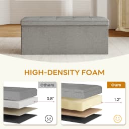 Foldable Storage Ottoman, Storage Organizer for Entryway Bedroom Living Room End of Bed Home Furniture