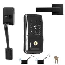 SucceBuy Keyless Entry Door Lock Set Touchpad Deadbolt with IC Card Customizable Codes Auto Lock Anti-Peeking Backlit for Home