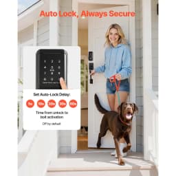 SucceBuy Keyless Entry Door Lock Set Touchpad Deadbolt with IC Card Customizable Codes Auto Lock Anti-Peeking Backlit for Home