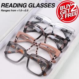 4 Pieces of Retro Trendy Women's Reading Glasses, with Leopard Print and Tortoise Shell Frame, Comfortable Spring Hinge, PC Lenses, 4 Unique Daily Fashion and Reading Styles, Reading Accessories, Reading Glasses, Suitable for Gift Giving