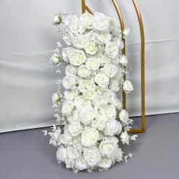 Rose And Hydrangea Artificial Flower Arrangement - Long Strip for Wedding, Engagement, Home Decor, Outdoor Garden Display, No Container Included, Bouquet Accessories