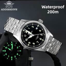 ADDIESDIVE New Luxury Men Diver Automatic Wristwatch 8215 Movement 1000M Waterproof Sapphire Glass BGW9 Super Luminous Analog Watch