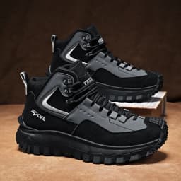 Autumn New High-Top Plus Size Casual Sports Shoes, Outdoor Hiking Boots, Comfortable Thick Sole Lightweight Casual Walking Shoes, Suitable for All-Season Daily Outdoor Activities, Walking And Travel, Mountaineering, Camping Gear