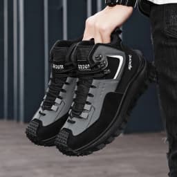 Autumn New High-Top Plus Size Casual Sports Shoes, Outdoor Hiking Boots, Comfortable Thick Sole Lightweight Casual Walking Shoes, Suitable for All-Season Daily Outdoor Activities, Walking And Travel, Mountaineering, Camping Gear