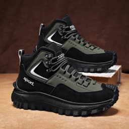 Autumn New High-Top Plus Size Casual Sports Shoes, Outdoor Hiking Boots, Comfortable Thick Sole Lightweight Casual Walking Shoes, Suitable for All-Season Daily Outdoor Activities, Walking And Travel, Mountaineering, Camping Gear