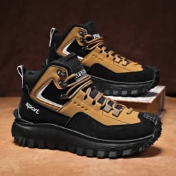Autumn New High-Top Plus Size Casual Sports Shoes, Outdoor Hiking Boots, Comfortable Thick Sole Lightweight Casual Walking Shoes, Suitable for All-Season Daily Outdoor Activities, Walking And Travel, Mountaineering, Camping Gear