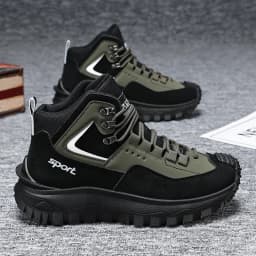 Autumn New High-Top Plus Size Casual Sports Shoes, Outdoor Hiking Boots, Comfortable Thick Sole Lightweight Casual Walking Shoes, Suitable for All-Season Daily Outdoor Activities, Walking And Travel, Mountaineering, Camping Gear
