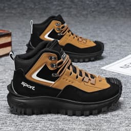 Autumn New High-Top Plus Size Casual Sports Shoes, Outdoor Hiking Boots, Comfortable Thick Sole Lightweight Casual Walking Shoes, Suitable for All-Season Daily Outdoor Activities, Walking And Travel, Mountaineering, Camping Gear
