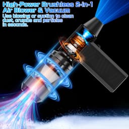 Car Vacuum Cleaner Leaf Blower Turbo Fan Air Duster Electric Dust Collector Hair Dryer Violent Jet Fan Cleaning Tool for RV Truck Trailer SUV Home Outdoors Camping Universal Auto Accessories