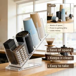 Garvee 1pcs Acrylic Transparent Coffee Capsule Holder - Acrylic Coffee Capsule Holder, Transparent Coffee Capsule Rack, Coffee Capsule Storage Organizer