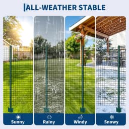 20 Pack 6FT No Dig Heavy Duty Metal U Fence Posts, Rustproof Steel Stakes With Ties & Clips For Garden Farm Wire Fence Yard