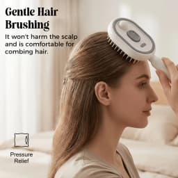 3 in 1 Red Light Electric Mist Hair Brush Scalp Massager Detangling Comb with Fine Spray Atomizer Self Cleaning Cushion Bristles Anti Static Frizz Smoothing Hair Oil Applicator Portable Cordless Brush for Wet Dry Hair Women Men
