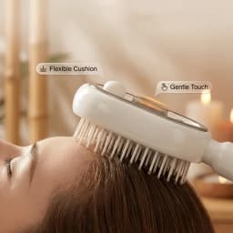 3 in 1 Red Light Electric Mist Hair Brush Scalp Massager Detangling Comb with Fine Spray Atomizer Self Cleaning Cushion Bristles Anti Static Frizz Smoothing Hair Oil Applicator Portable Cordless Brush for Wet Dry Hair Women Men