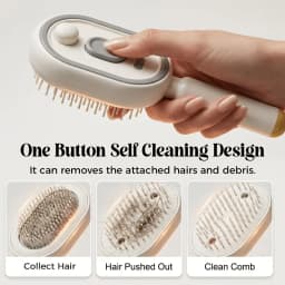 3 in 1 Red Light Electric Mist Hair Brush Scalp Massager Detangling Comb with Fine Spray Atomizer Self Cleaning Cushion Bristles Anti Static Frizz Smoothing Hair Oil Applicator Portable Cordless Brush for Wet Dry Hair Women Men