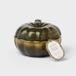 Fall Pumpkin Candle 2 Wick Small Glass Heirloom Pumpkin Jar Autumn Scents Home Decorative Candles for Festive Atmosphere