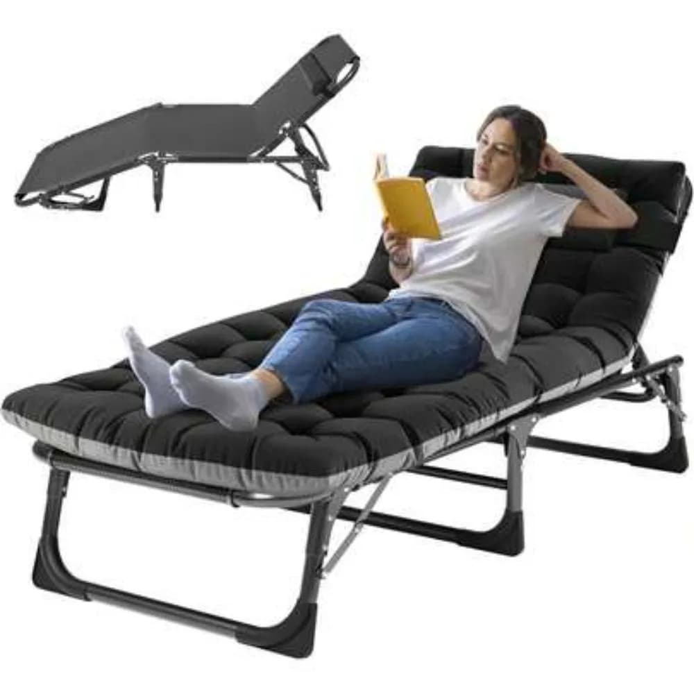 Portable Folding Camping Cot Bed, Heavy Duty Sleeping Platform for Adults Kids, Compact Travel Bed for Camping Hiking Beach Patio, Sturdy Steel Frame with Breathable Fabric, No Assembly Required, Easy Setup Carry with Storage Bag, Weight Capacity 330 440