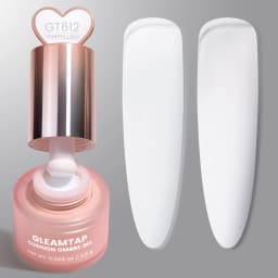 YOKEFELLOW GleamTap Cushion Ombre Painting Gel with Sponges - White Highly Pigmented No Wipe Gradient Patting Gel Polish for Ombre, Aura and Blend Nail Art ( GT612 )