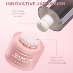 YOKEFELLOW GleamTap Cushion Ombre Painting Gel with Sponges - White Highly Pigmented No Wipe Gradient Patting Gel Polish for Ombre, Aura and Blend Nail Art ( GT612 )