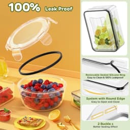 40-Piece Food Storage Containers, Leakproof, Reusable, Safe for Microwave/Dishwasher, Meal Prep & Kitchen Organization