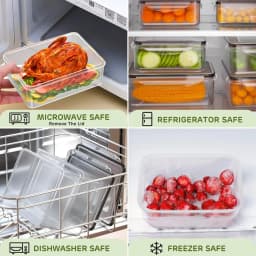 40-Piece Food Storage Containers, Leakproof, Reusable, Safe for Microwave/Dishwasher, Meal Prep & Kitchen Organization