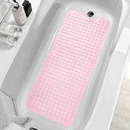 Extra Long Non-Slip Bathtub Mat With Drainage Holes And Suction Cups Non-Slip Bathtub Mat, 40 X 16 Inch Extra Long Bathtub Mat, Soft On Feet Machine Washable Bathroom Shower Mat - Ideal For Home, Hotel, And Car Travel - Available In Multiple Colors