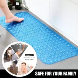 Extra Long Non-Slip Bathtub Mat With Drainage Holes And Suction Cups Non-Slip Bathtub Mat, 40 X 16 Inch Extra Long Bathtub Mat, Soft On Feet Machine Washable Bathroom Shower Mat - Ideal For Home, Hotel, And Car Travel - Available In Multiple Colors