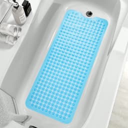 Extra Long Non-Slip Bathtub Mat With Drainage Holes And Suction Cups Non-Slip Bathtub Mat, 40 X 16 Inch Extra Long Bathtub Mat, Soft On Feet Machine Washable Bathroom Shower Mat - Ideal For Home, Hotel, And Car Travel - Available In Multiple Colors