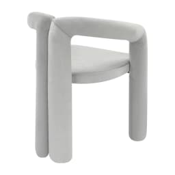 Gray Makeup Chair, Vanity Chair With Ergonomic Backrest, 220.46lbs Load Capacity Modern Upholstered Chair Carbon Steel Frame 60mm Thick High-Resilience Sponge Cushion For Bedroom Salon Nail Studio Living Room