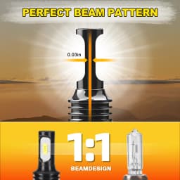 Roadsun 2Pcs 9006/HB4 LED Fog Lights 22000LM LED Fog Lamp Super Bright HB4 6000K White Automobile Light Fanless Driving Light Lamps