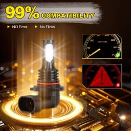 Roadsun 2Pcs 9006/HB4 LED Fog Lights 22000LM LED Fog Lamp Super Bright HB4 6000K White Automobile Light Fanless Driving Light Lamps