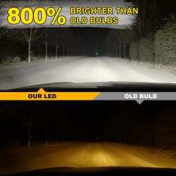 Roadsun 2Pcs 9006/HB4 LED Fog Lights 22000LM LED Fog Lamp Super Bright HB4 6000K White Automobile Light Fanless Driving Light Lamps