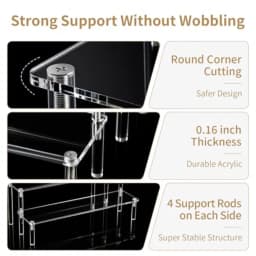 Acrylic Perfume Organizer Stand 3-Tier Clear Display for Vanity and Home