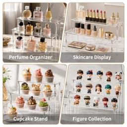 Acrylic Perfume Organizer Stand 3-Tier Clear Display for Vanity and Home