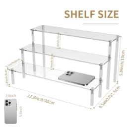Acrylic Perfume Organizer Stand 3-Tier Clear Display for Vanity and Home