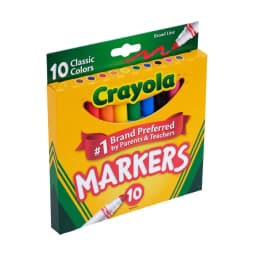 10ct Broad Line Markers, Elementary School Supplies for Kids, Art Classroom Must Haves, Drawing & Coloring Gift, Ages 3+