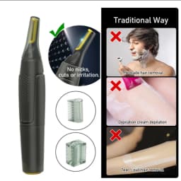 Painless Personal Eyebrow Trimmer, Electric Facial Hair Removal Device for Lips and Body, Men's and Women's Electric Eyebrow Razors